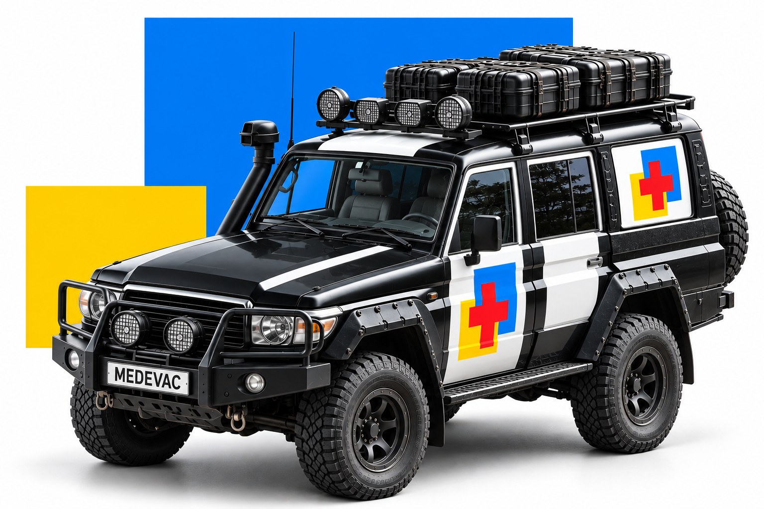 Medical evacuation vehicle handed over by the foundation